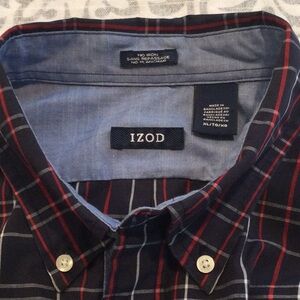 Izod men’s button down long sleeved shirt.